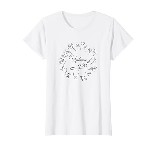 Uptown Girl, Women's Trendy Graphic Floral Flower Style T-Shirt