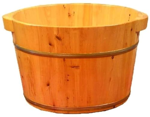 Tina de madera de cedro para pies, spa natural de madera