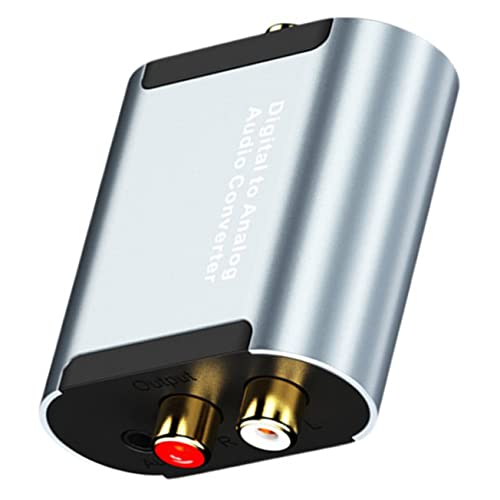 Balacoo 1 Set Audio Converter Coaxial Digital Converter Coaxial Converter Analog Audio Adapter Video to Digital Converter Directional Digital Converter Fiber Audio Adapter Aluminum Alloy