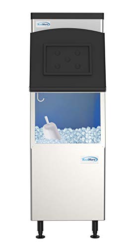Image of KoolMore - CIM-350 Modular Ice Maker Machine, 350 lb. Full Cube Production, Free-Standing with Air Cooled Evaporator, Stainless-Steel