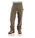 Carhartt Men's Double Front Canvas Work Dungaree,Light Brown,34 x 32