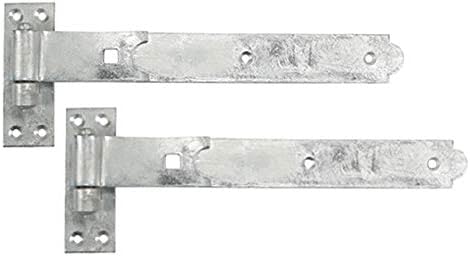 DISCOUNT HARDWARE UK Gate Hinges Heavy Duty for Optimal Performance - Hook and Band Gate Hinges - Heavy Duty Gate Hinges for Outdoor Gate, Garage Door, Driveway, Garden Gate & Stable 350mm (14") 1pair