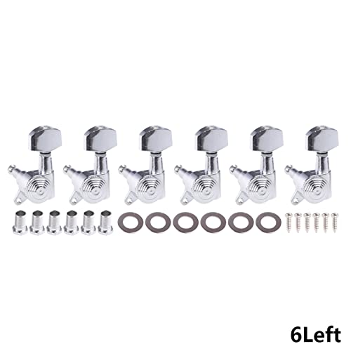 Lot de 6 accordeurs de verrouillage de guitare 6 L 3R + 3 L 1:18 pour clés mécaniques pour guitare électrique SG, chevilles de verrouillage, boutons de machine, chevilles de guitare acoustique - Les Beatles, Paul McCartney, John Lennon, RIngo Starr, George Harrison Lot de 6 accordeurs de verrouillage de guitare 6 L 3R + 3 L 1:18 pour clés mécaniques pour guitare électrique SG, chevilles de verrouillage, boutons de machine, chevilles de guitare acoustique – Image 3