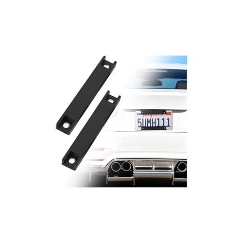 FALVFUN Car Magnetic License Plate Holder 2PCS Rubber Coated Protection Dealer Test Driving Magnet Vehicle License Plate Frame Automotive Demo Temp Tag Mount Holder Universal Fit