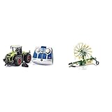 siku 6794, Claas Xerion 5000 TRAC VC Traktor, Grün, Metall/Kunststoff, 1:32 & 2-Kreisel Schwader-Anhänger, 1:32, Ferngesteuert, Für SIKU CONTROL Fahrzeuge mit Anhängerkupplung, Metall/Kunststoff, Grün