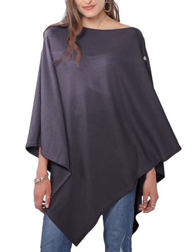 MissShorthair Women's Lightweight Knitted Scarf Poncho Sweater Cape Shawl Versatile Spring Summer Ponchos Wraps
