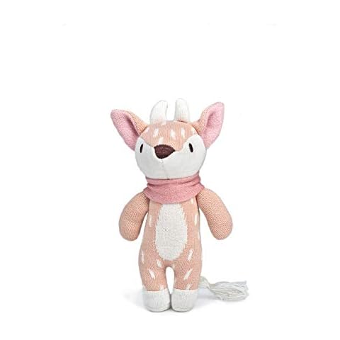 ThreadBear Design Baby Deer Toy Soft Animal Doll In Pink - Gift For Babies and Toddlers Promote Sensory and Imaginative Play And Touch Recognition For Children From 0+ Cover