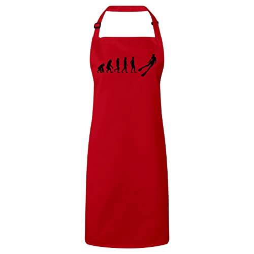 Tablier cuisine rouge plongée pour animer vos repas de retour de session