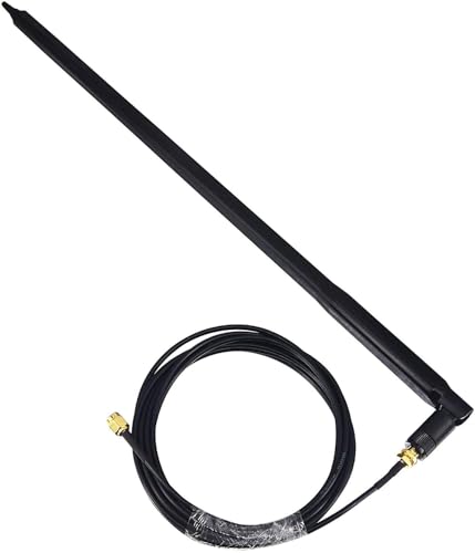 Image of 12dbi WiFi Router Omni-Directional Antenna & 10ft RP-SMA Male to Female Extension Cable for Wireless Network Router, PCI /PCIe Card, USB Adapter, IP Camera 1 PCS (3MTR Cable)