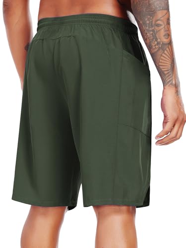 NELEUS 2 in 1 Men 9" Dry Fit Athletic Bermuda Workout Shorts for Basketball, Beach, Casual3