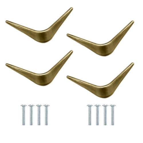 Image of VOLO V knobs for Drawers and cabinets for Home /Kitchen /Offices and Hotels - Versatile Solution for Home, Hotel, and Office Doors (Antique Brass, 4)