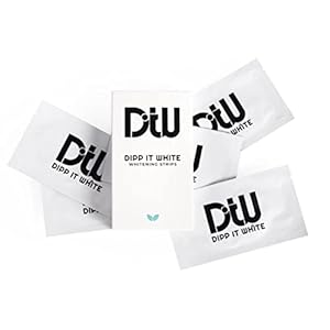 DIPPITWHITE | MINT SMAAK |14 behandelingen | Tandenbleek/Teeth whitening strips | Peroxidevrij (0%) | 100% Natuurlijk | Wittere tanden | Tandenblekers