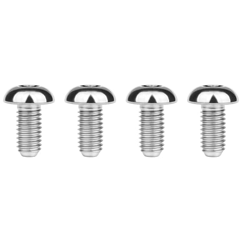 Image of Titanium Bolt M4x6 8 10 12 15 20mm Hex Head Screws for Bicycle Pack of 4 (Silver, M4x8mm)