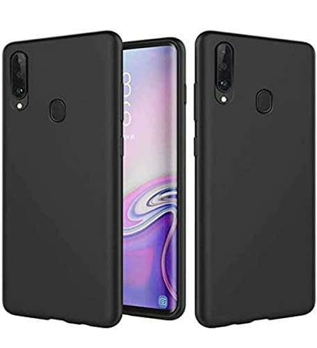 Image of Mobile Back Cover Case for Samsung Galaxy A20S (SM-A207F /DS) (Silicone Case|CameraProtection|Black SC1510)