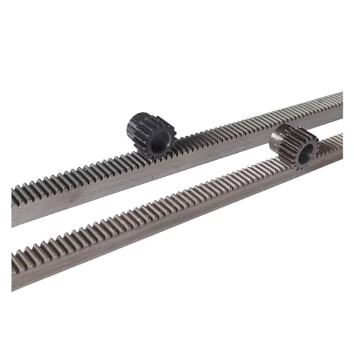 borrgtu Industrial helical Gear 2pcs 1mod 10 * 10 * 500mm Rack+2pcs 16teeth Gear Rack CNC Rack(10mm)