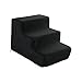 ＡＷＨＡＯ Dog Stairs Ramp Dog Ladder Pet Steps Removable Cover Puppy Stairs Lightweight Scratch Resistant Multipurpose for Small Dogs, S 3 Step Balck