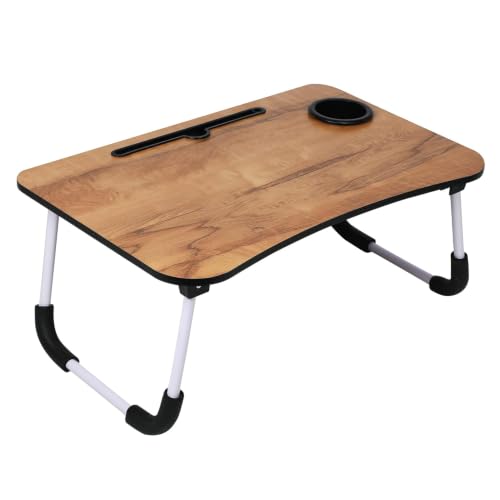 Image of VAAYU Multi-Purpose Laptop Table, Study Table| Bed Table| Adjustable Height, Portable for Office, Work Form Home | DIY Table, Easy to Assemble, Engineered (Old-Brown)