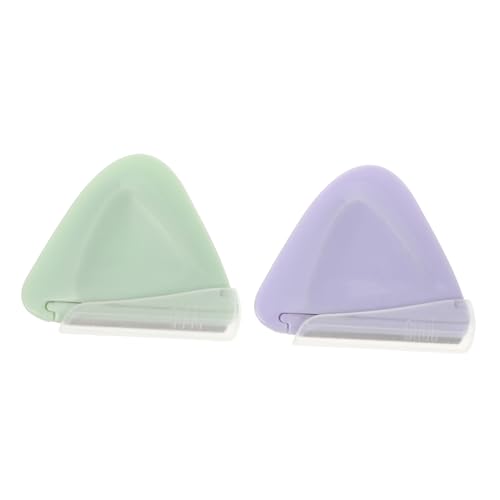 MUSISALY 2Pcs Portable Eyebrow Trimmers Safe Eyebrow Razors for Precise Shaping for Beginners and Travel Comfortable Grip Durable Makeup Tools