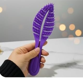Hair Brush, Detangling Brush, Feather Shape Design Multi Color Lightweight Easy to Carry