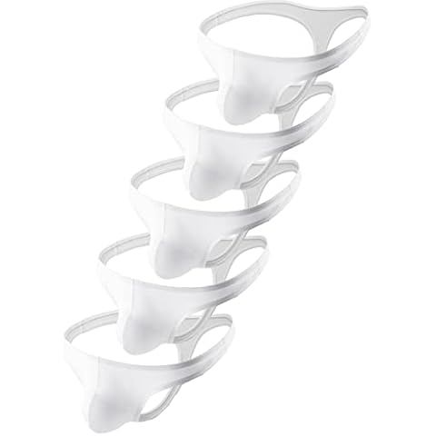 Men's Microfiber Modal Thongs Underwear T-Back Pack, 5p-we, S Cover