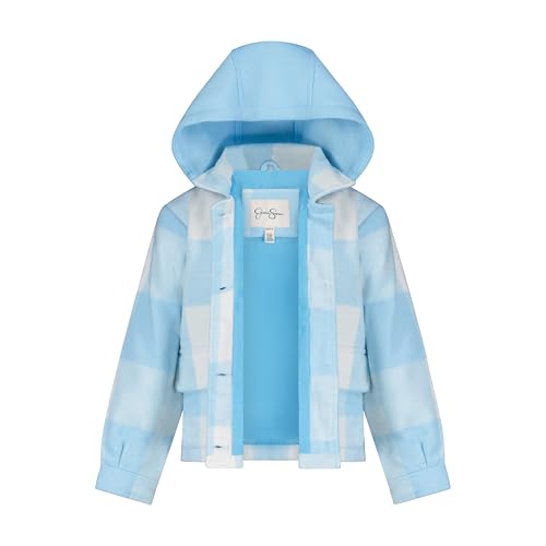 Jessica Simpson Girls' Faux Wool Shacket Midweight Jacket2