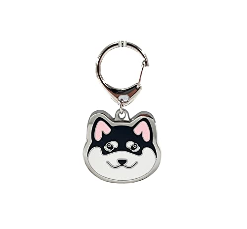 BECHANMIG Cute Puppy Dog Keychain,Charm Pet Pendant Accessories,Dog Pattern Bag Pendant Decoration for Dog Lover_Black Alaskan Malamute