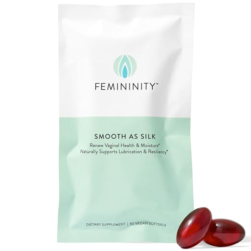 Image of Femininity Smooth as Silk Softgels for Vaginal Dryness 30-Day Refill | Sea buckthorn oil with 365mg Omega 7 plus Omega 3. Supports natural moisture.