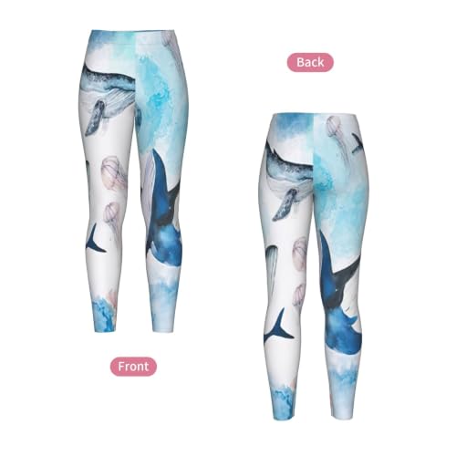 Leggings de ballena marina EnkzpoHen con diseño elástico de longitud completa 5