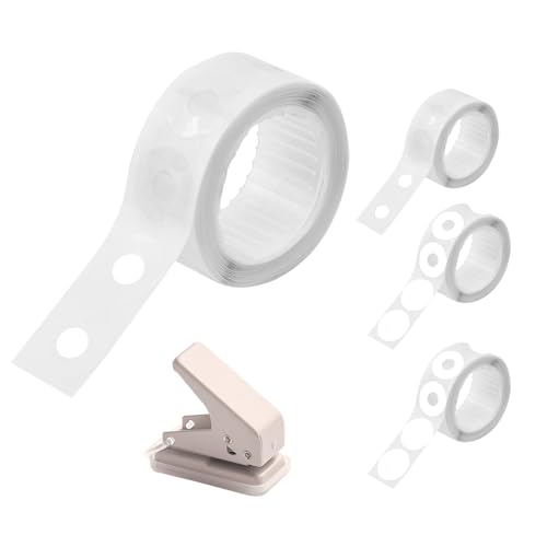 Pegatinas de refuerzo perforadoras con arandelas blancas para reparar agujeros de papel