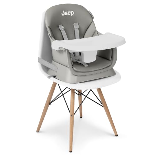 Image of Jeep Milestone 6-in-1 Convertible High Chair by Delta Children, Light Grey