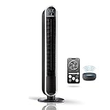 Lasko Aria™ T40733 40' 5-Speed WiFi Smart Tower Fan with Dark Mode: black