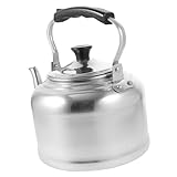 Luxshiny Hervidor Tetera De Fogata Teteras Para Acampar Tetera Hirviendo Caldera De Agua De La Estufa Tetera Coreana Tetera Para Picnic Tetera Con Mango Tetera Grande Anticuado Aluminio