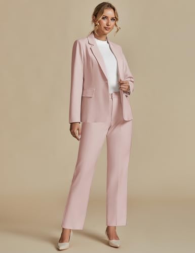 Image of luvamia Women's Two Piece Sets Pants Suits Dressy Business Casual Outfits Professional Blazer Pantsuits Set Work Office