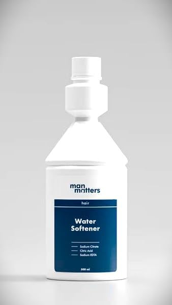 Man Matters Water Softener 500ml | Instant Hard Water Softening Agent | Reduces Hair Fall & Skin Itching | Disables Calcium & Magnesium & Maintains pH Level | Easy to Use Solution