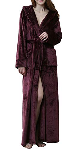 Pronghorn Robe de Chambre Longue Sexy de pour Femmes avec Peignoir à col en V