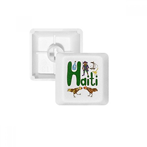 Set Touches Clavier Mécanique Haïti Symbole National Premium PBT Blanc OEM Blank