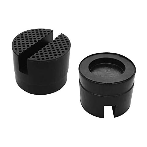 BornFeel Jack Rubber Pad Universal 2 Pack Slotted Frame Rail Protector for Car Trolley Jack 50 X 35mm Cover