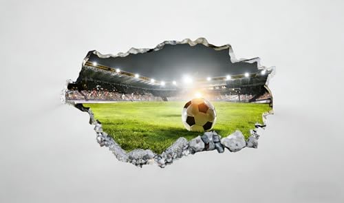 2 Pièces Autocollants Muraux 3D Sport, Autocollants Chambre, Accessoires Déco, Affiches Sportives, Décoration Combinée 127cm×72cm