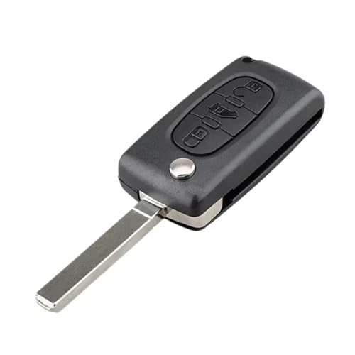 Compatible pour Peugeot/Citroen CE0536 Coque Clé, Peugeot Partner 107 207 307 407 208 308 Citroen C2 C3 C4 C5 Berlingo Boîtier Clef, Signal Sécurisé...