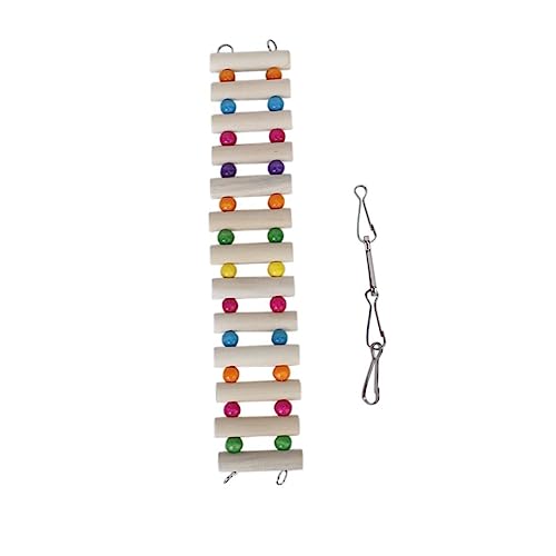 Yardwe Wooden Pet Bridge Ladder for Birds Parrots Squirrels and Animals Animal Climbing Accessory for Exercise and Playtime
