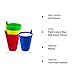 Green Direct Cup With Straw 10 oz. Plastic Cup with Built in Straw for Kids Assorted Colors Pack of 4