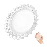 AUTSUPPL Plato Diseño de Margaritas y Borde de Perlas Plato Decorativo para Ensalada y Fruta Vajilla Creativa para Cocina y Hogar Apto Microondas y Lavavajillas