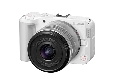 Image of Canon EOS R50 V Mirrorless Camera Kit with RF-S14-30mm F4-6.3 is STM PZ Lens - White | 24.2 MP APS-C Sensor, 4K Video, Compact Design