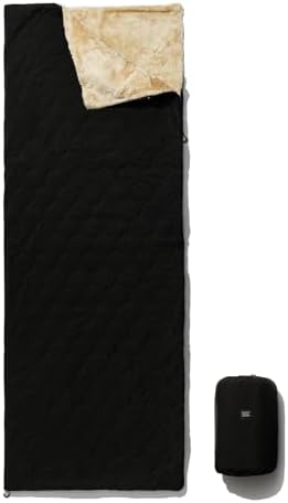 （21:30時点） BROOKLYN OUTDOOR COMPANY (BOC) ブルックリンアウトドアカンパニー サーマルフリースブランケット ジップアップ 寝袋型 NY発 キャンプ アウトドア 防寒 撥水加工 災害対策 (ブラック) (H200 x W150cm / 寝袋型ブラック)