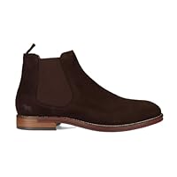 Wild Rhino Men's Winner Chelsea Boot, Dark Brown Suede, EU 44/US 11