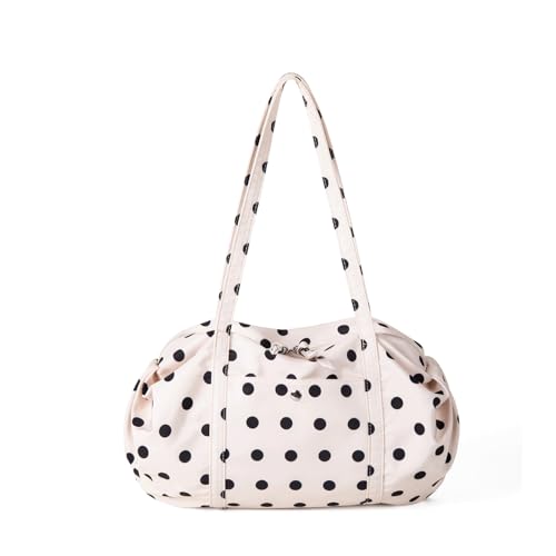 Bolso Tote de Nylon con Lunares y Gran Capacidad miniatura 1