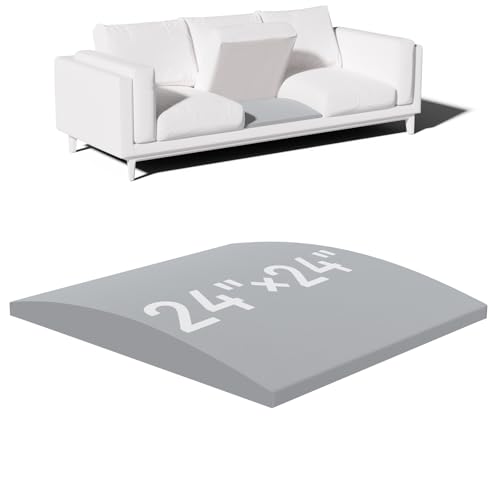 Image of Couch Cushion Support, Sofa Cushion Support for Sagging Couch Seat, Couch Replacement Insert, 24 inchx24 inchx2.4 inch, High Density Foam Furniture Seat Sagging Repair, Trapezoid 40D,Grey Set of 1