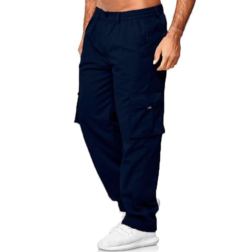 Mens Cargo Pants Casual Baggy Hiking Sweatpants Athletic Jogger Sports Outdoor Trousers Relaxed Fit Straight Leg Pants4