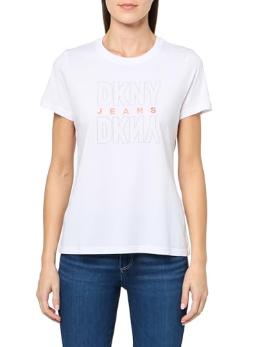 Image of DKNY Women's Short Sleeve V-Neck Mesh Ruched Knit Top