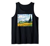 Wheat Field With Cypresses